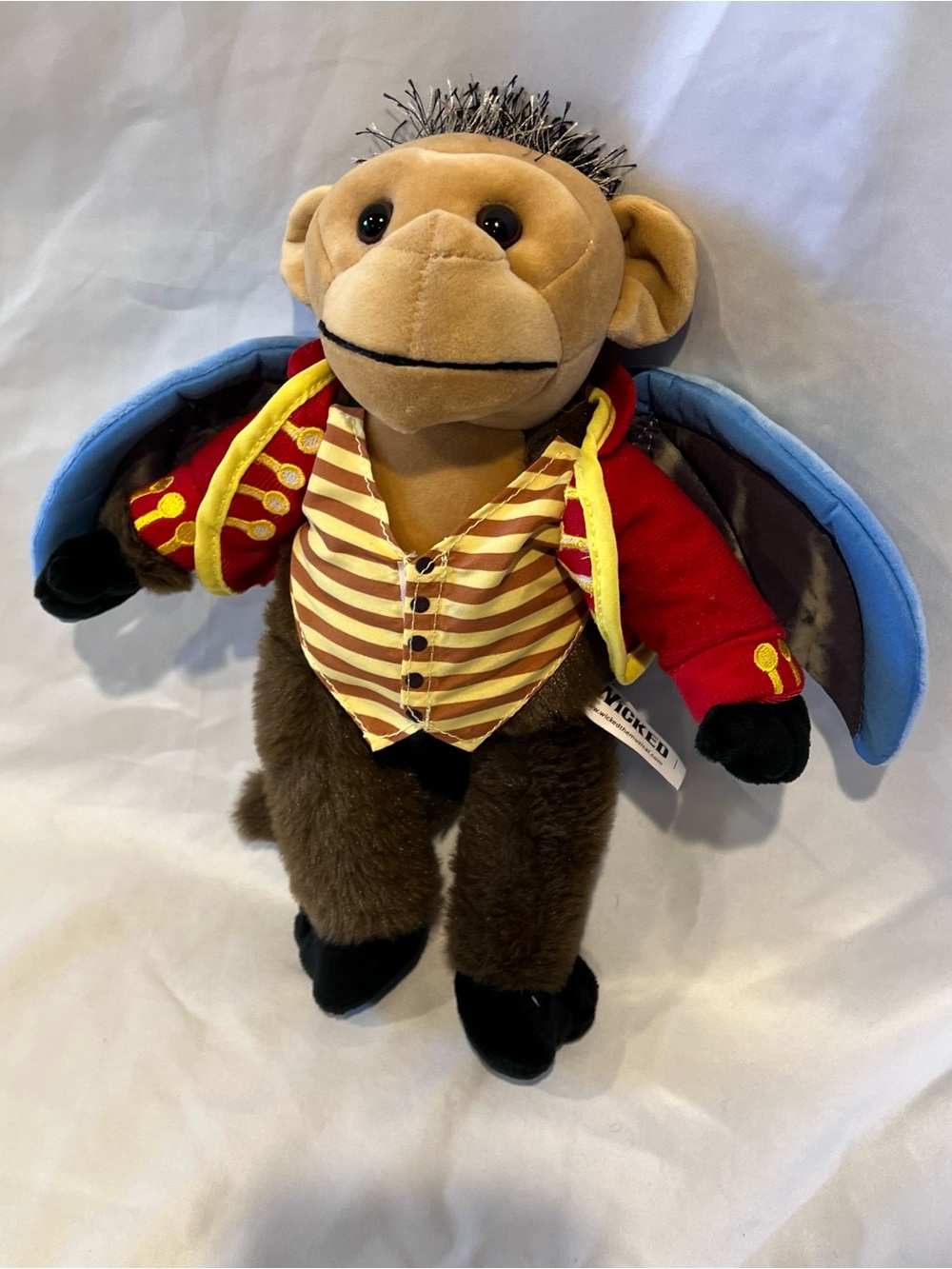 Plush Monkey Pilot Toy by Unknown Brand - Red Jacket, Blue Wings